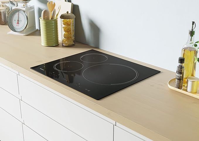 Candy Ceramic hob, 3 zones, 590 mm, Black CI633DC