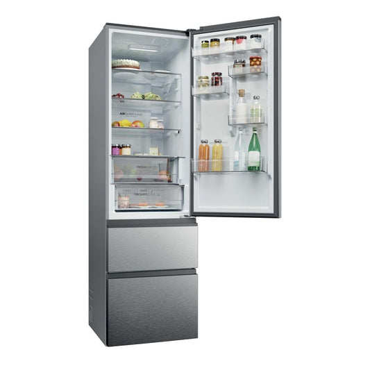Combi Haier HTR3620ENMG, 205x60, E, TNF, Inox, 3 doors