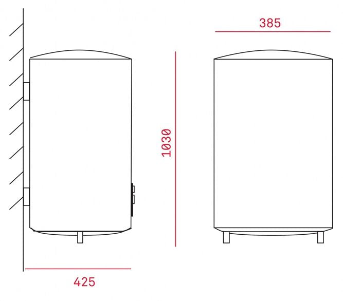 Teka EWH80H Electric Water Heater, 80L, White