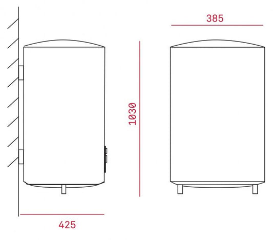 Teka EWH80H Electric Water Heater, 80L, White