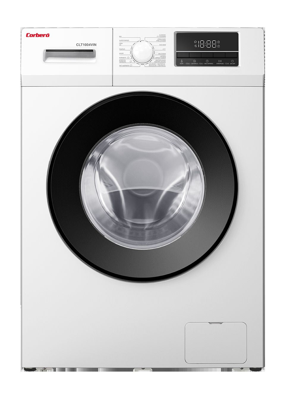 Corbero washing machine, 10kg, 1400rpm, A, White CLT1004VIN