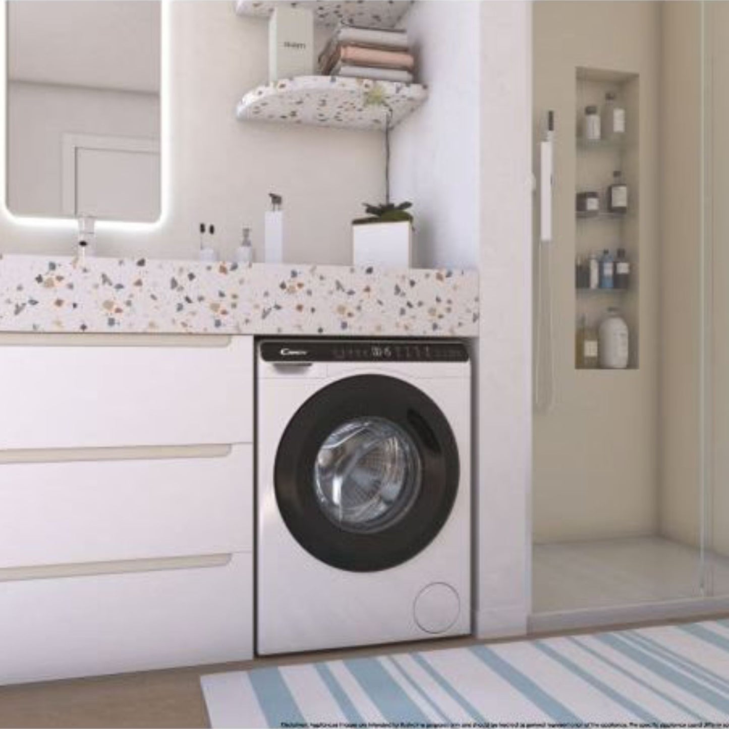 Candy Washing Machine, 5kg, 1200rpm, A CW50BP12307S