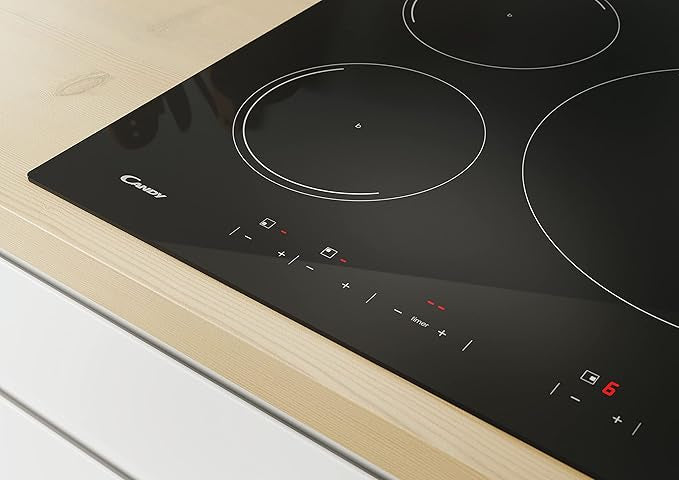 Candy Ceramic hob, 3 zones, 590 mm, Black CI633DC