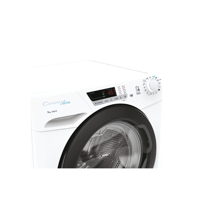 Candy Smart Front Load Washing Machine, 9 kg, 1200 rpm, B - HCU1292DWB41S