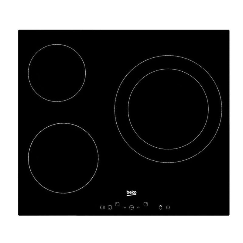 Beko Hob, 3 Ring Ceramic HIC63402