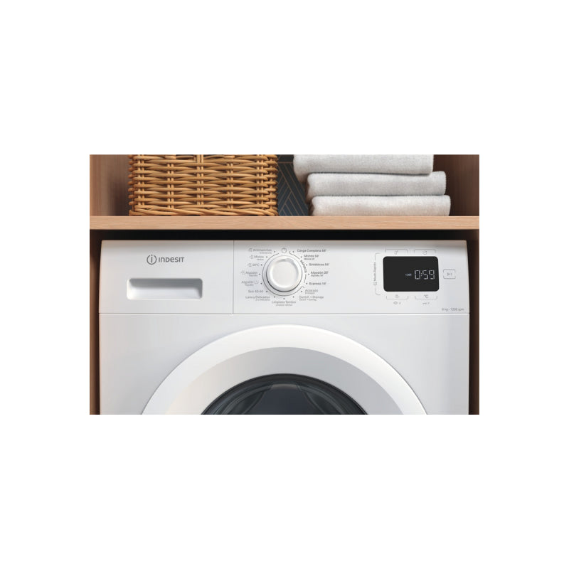 Indesit Front Loading Washing Machine, 9 kg, 1200 rpm, A - IM962MYTIMESPT