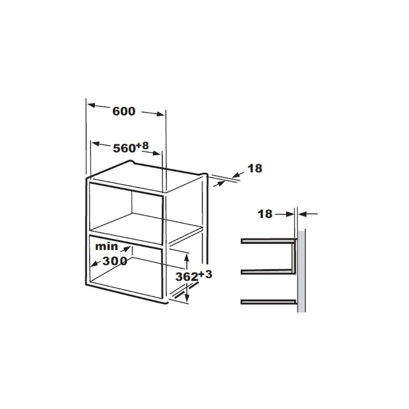 Midea Microwave, 700W, 17L, Integral MBMAG720AX