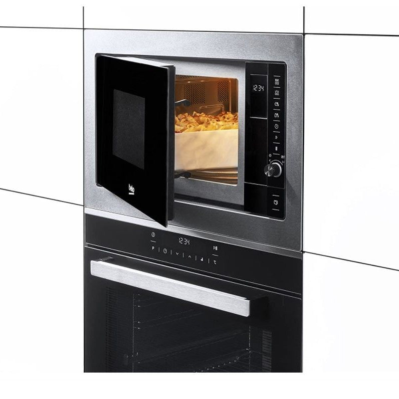 Beko Microwave, Black Glass, 25 L, 900 W, Grill (Silver) BMGB25332BG