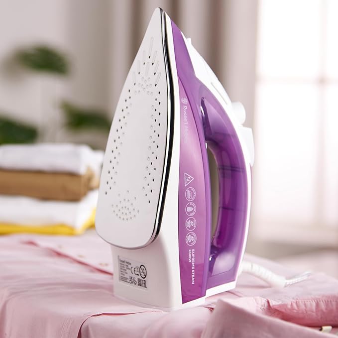 Russell Hobbs Supreme Steam Iron, Powerful vertical steam function, Non-stick stainless steel soleplate, Easy fill 300ml Water Tank 2465056