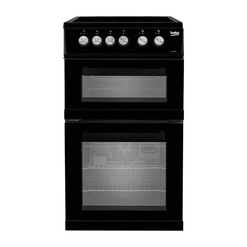 Beko Double Oven Electric Cooker 50cm (Black) KDVC563AK