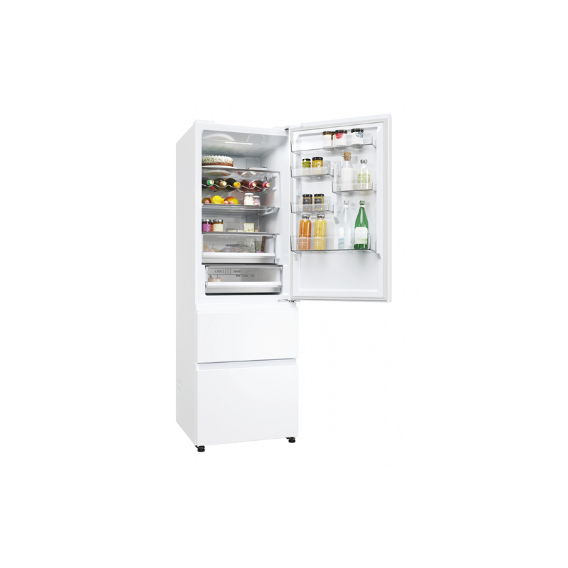 Haier Combi fridge, White, 185 cm, No Frost, E HTW5618ENPW