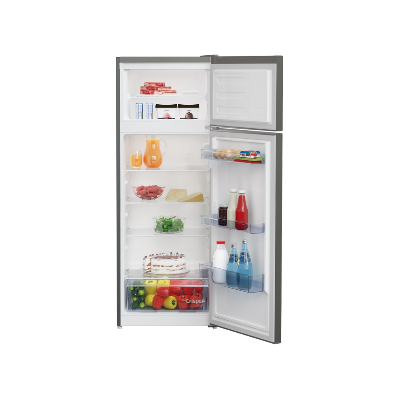 Beko 2-door fridge freezer, Inox, 146 cm, E RDSA240K40GN