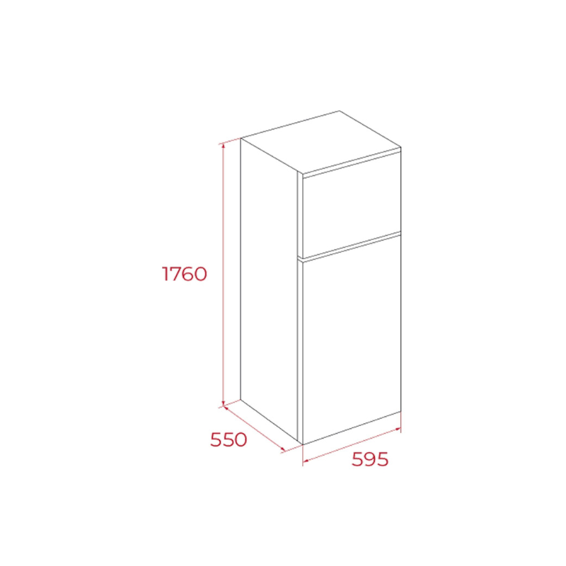 Teka 2-door fridge, White, 176 cm, E. RTF13630