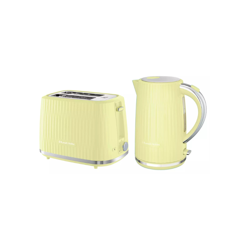 Russell Hobbs Eden Lemon Yellow Kettle and Toaster 27363BU
