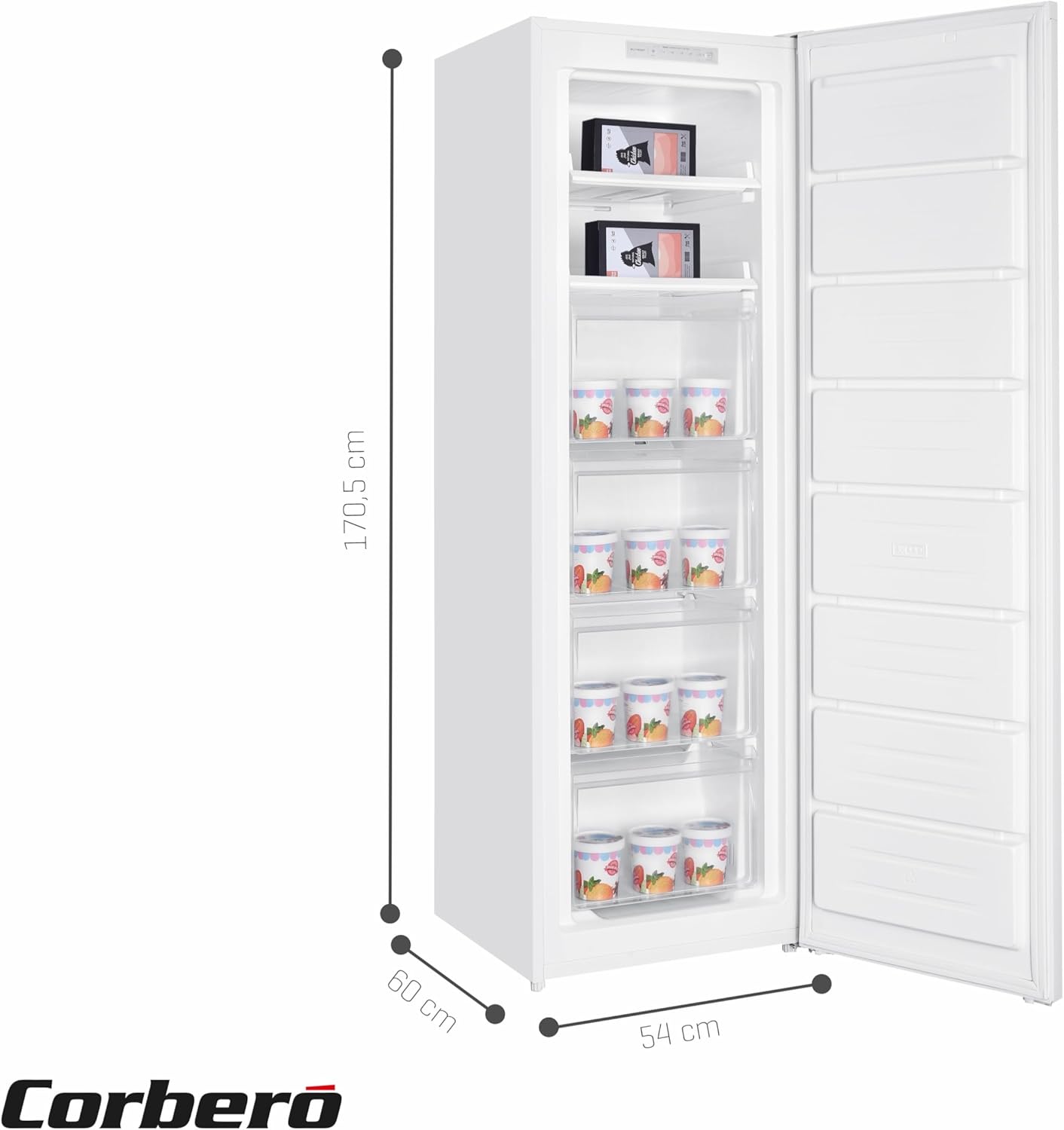 Corbero Freezer CCVH17023NFW, 171x55cm, E