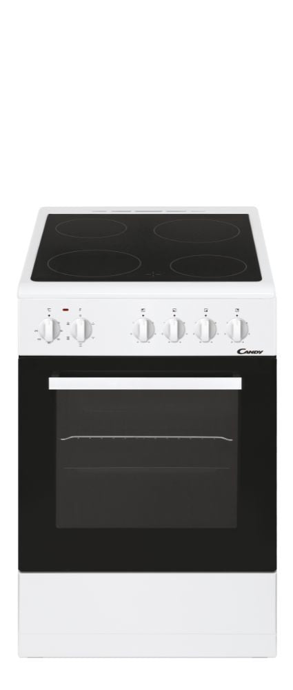 Candy CVE5436FEEW/E ceramic hob, White, 61 cm, 4 zones