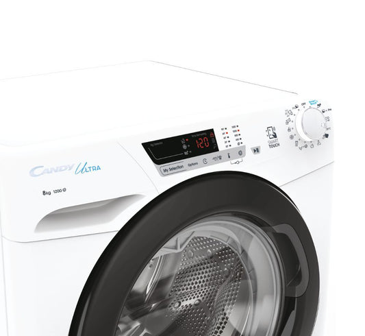 Candy HCU1282DWB41S washing machine, 8kg, 1200rpm, B
