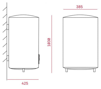 Teka EWH80H Electric Water Heater, 80L, White