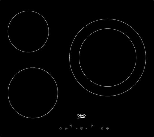 Beko hob, 3 zones, 60cm HIC63402T