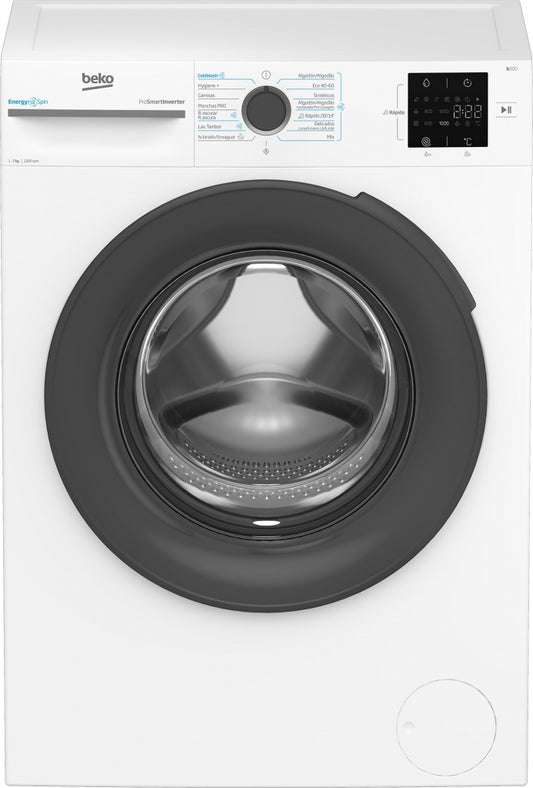 Beko VBM3WFU37213WA B300 Series Front Load Washing Machine, White, 7 kg/m², 1200 rpm, A