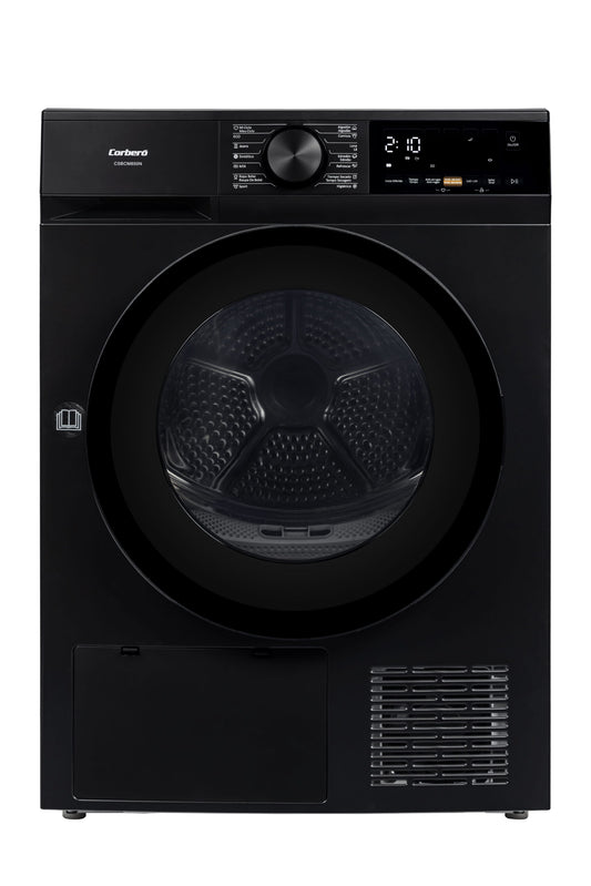 Corbero CSBCM850N Dryer, 8kg, Heat Pump, Black