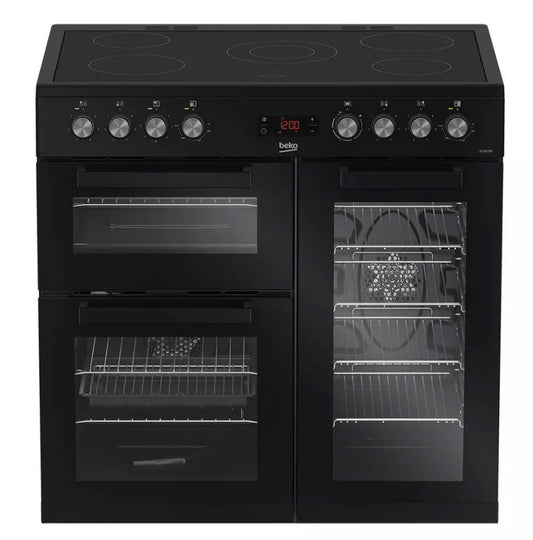 Beko KDVC90K 90cm Electric Range Cooker - Black
