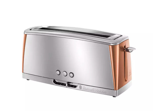 Russell Hobbs Luna Long Slot 2 Slice Toaster - Copper 24310
