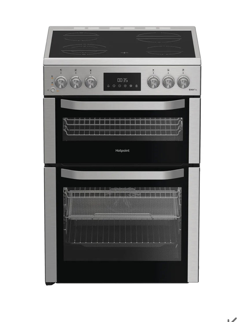 Hotpoint 60cm Freestanding Electric Double Oven Cooker with Air Fry
HDE6VDCAX