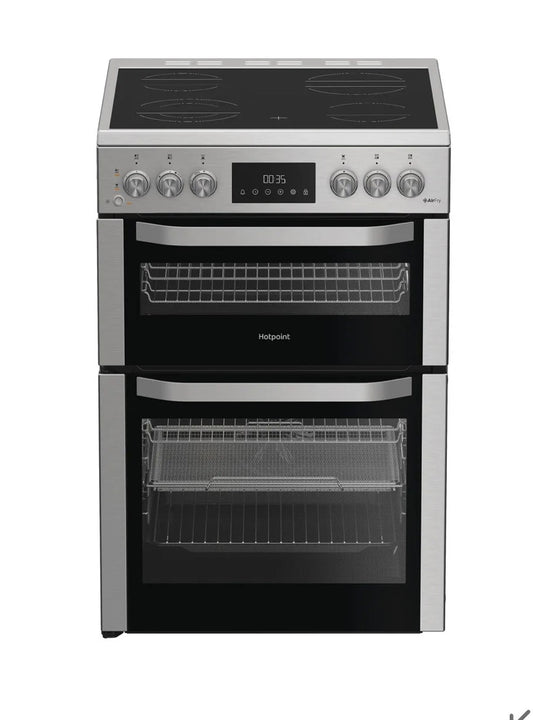 Hotpoint 60cm Freestanding Electric Double Oven Cooker with Air Fry
HDE6VDCAX