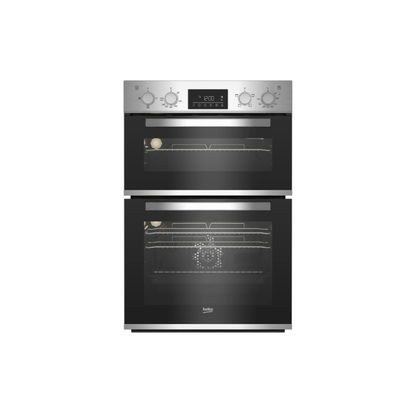 Beko Built-In Double Fan Oven with SteamShine 90cm BBADF22300