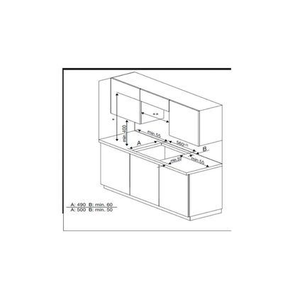 Induction Beko, 3 zones, 28cm HIIS63206M