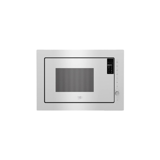 Beko integrated microwave, White Glass, 25 L, 900 W, Grill BMGB25333WG