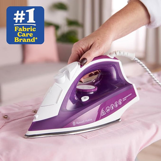 Russell Hobbs Supreme Steam Iron, Powerful vertical steam function, Non-stick stainless steel soleplate, Easy fill 300ml Water Tank 2465056