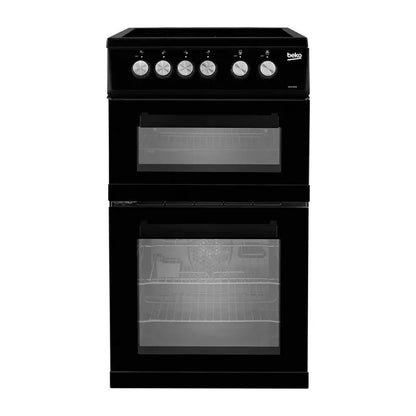 Beko Double Oven Electric Cooker 50cm (Black) KDVC563AK