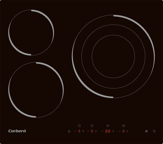 Corberó CCVM3574 / CCVG3BL574 Ceramic hob, 3 Zones, 60cm, Touch Control